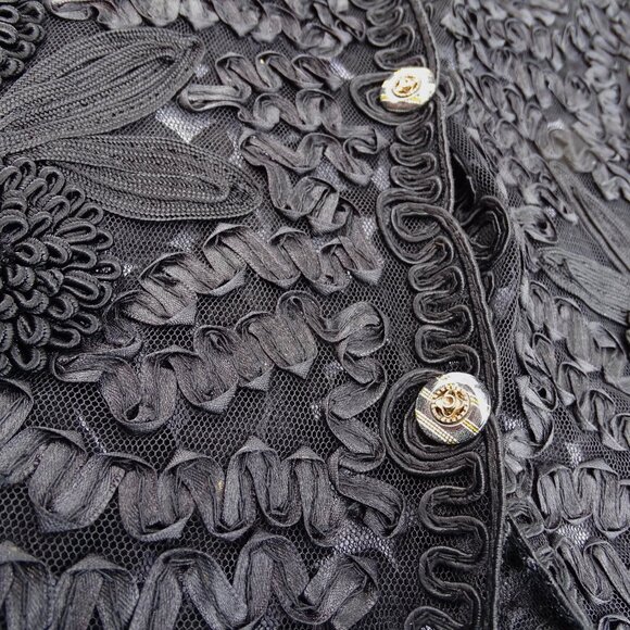 NWT Celsa Black Lace Open Work Cardigan XXL - Picture 5 of 16